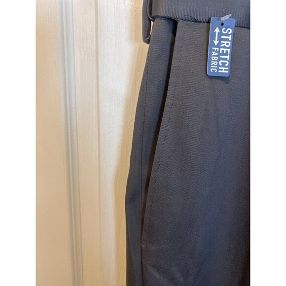 Haggar Premium Classic Fit Pants 38W X 34L No Iron Khaki Flat Front Grey HC10884 - Picture 8 of 15